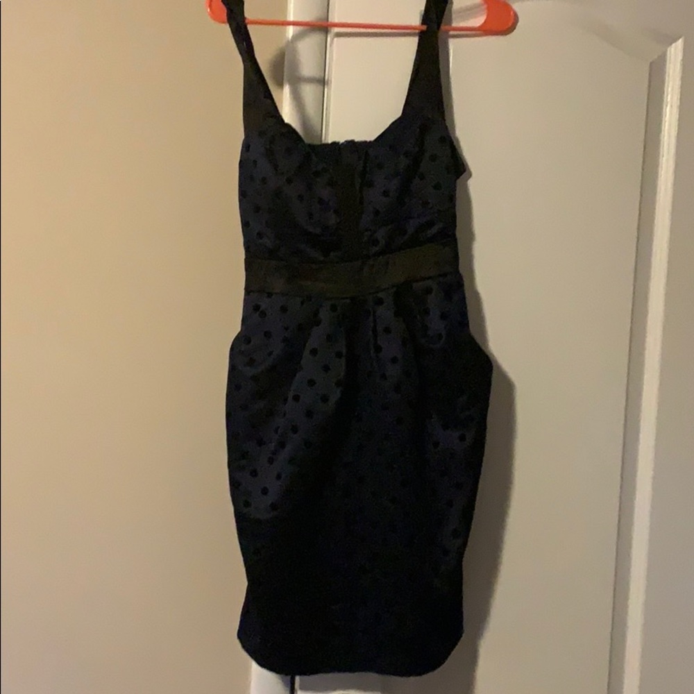 Cute blue and black polka dot dress